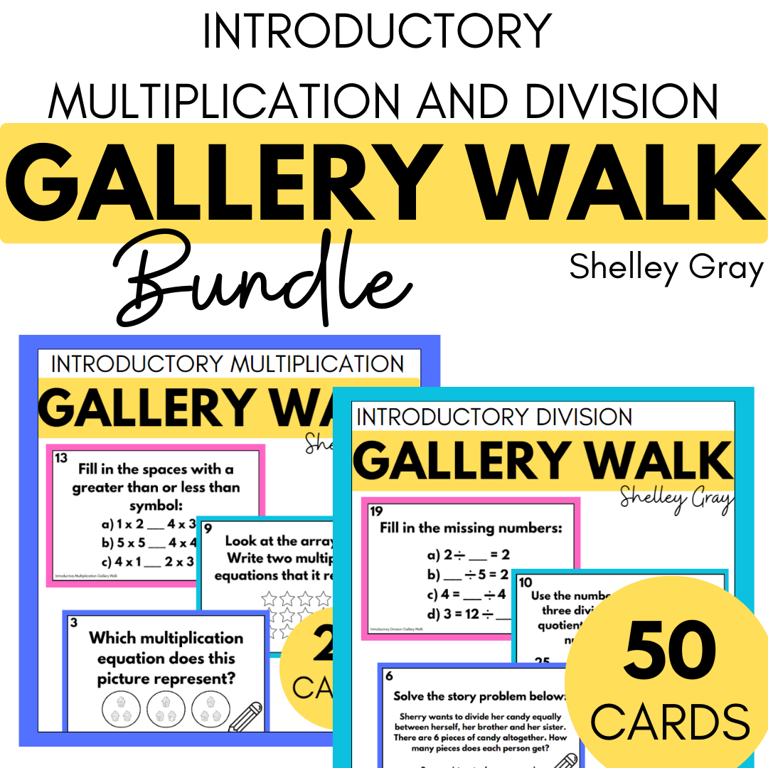 Introductory Multiplication and Division Gallery Walk BUNDLE