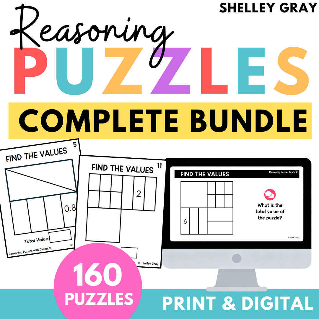 Math Reasoning Puzzles Values to 500 BUNDLE