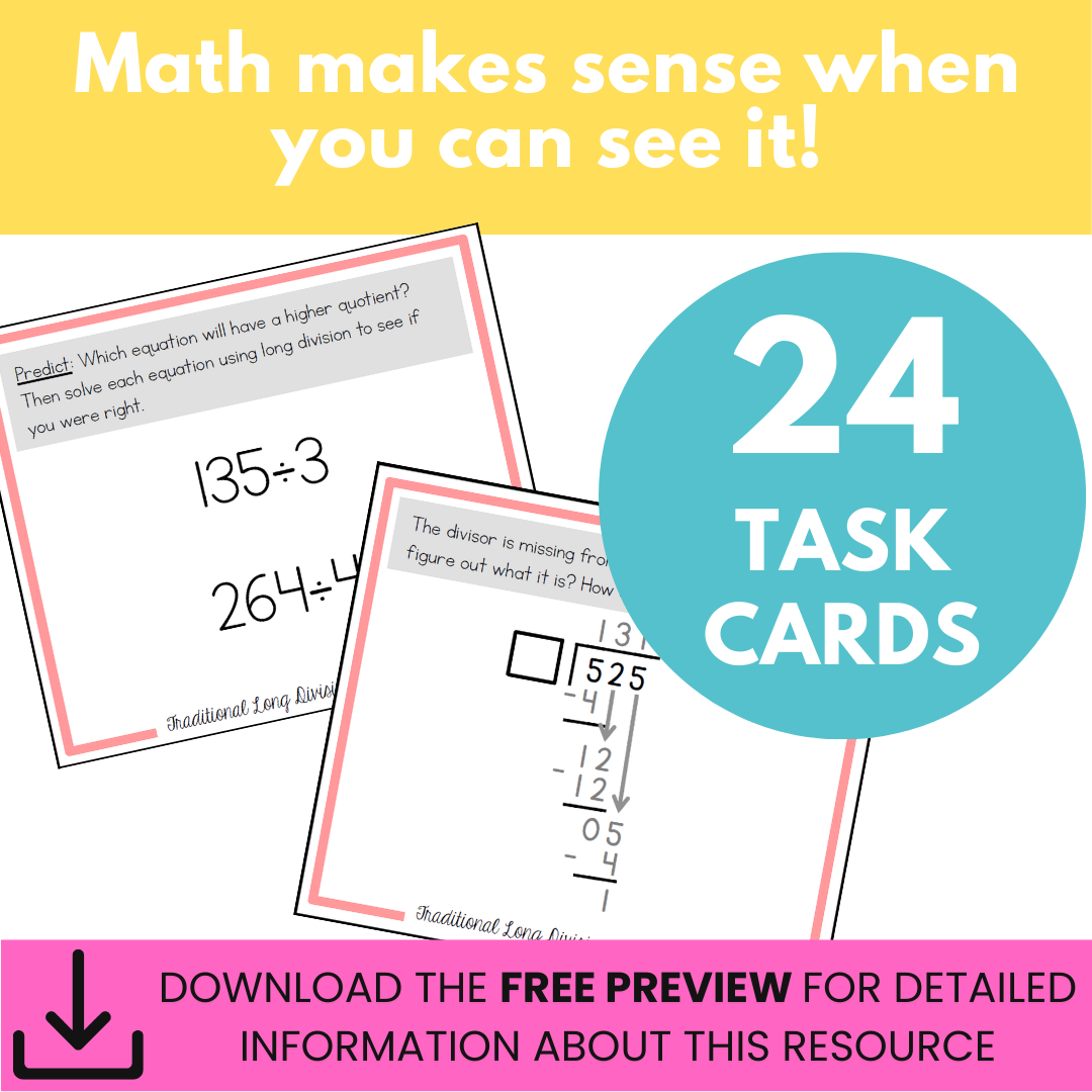 Long Division Task Cards - Standard Algorithm