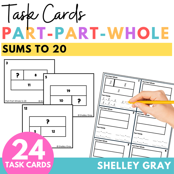 Part-Part-Whole Task Cards: Sums to 20 | Connecting Addition & Subtraction