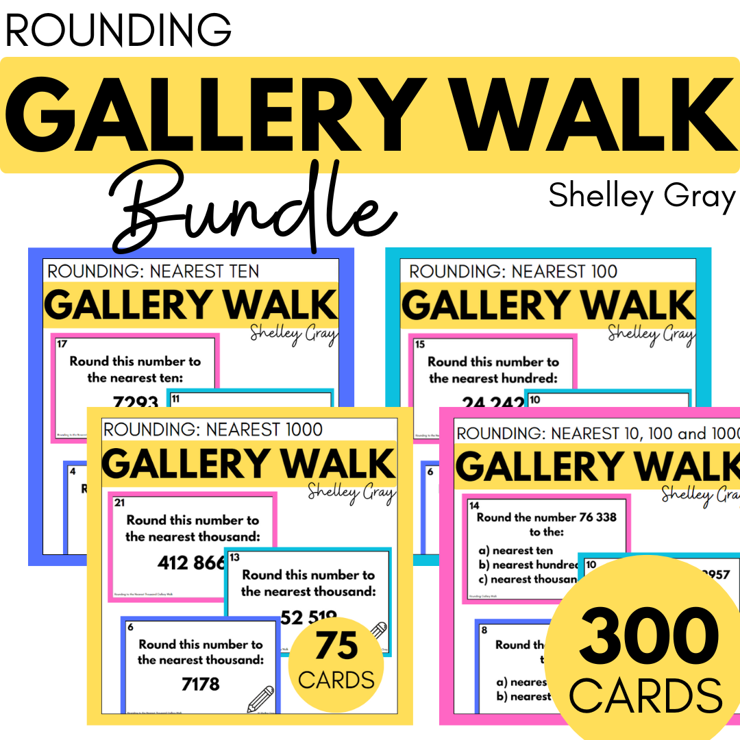 Rounding Numbers - Around the Room Gallery Walk Bundle