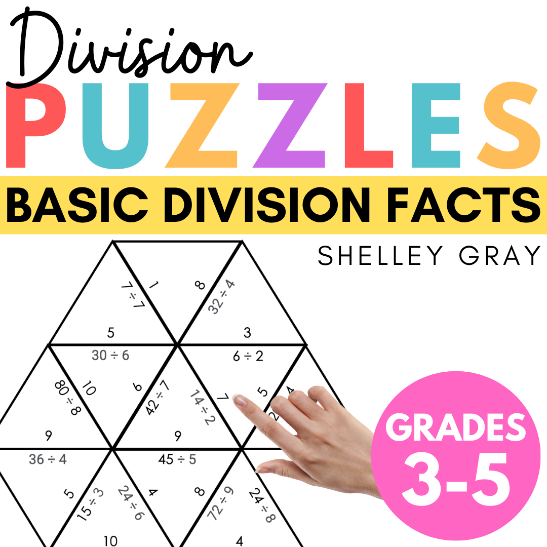 Basic Division Facts Math Puzzles; Tarsia Puzzles, Cross-Number, Mazes