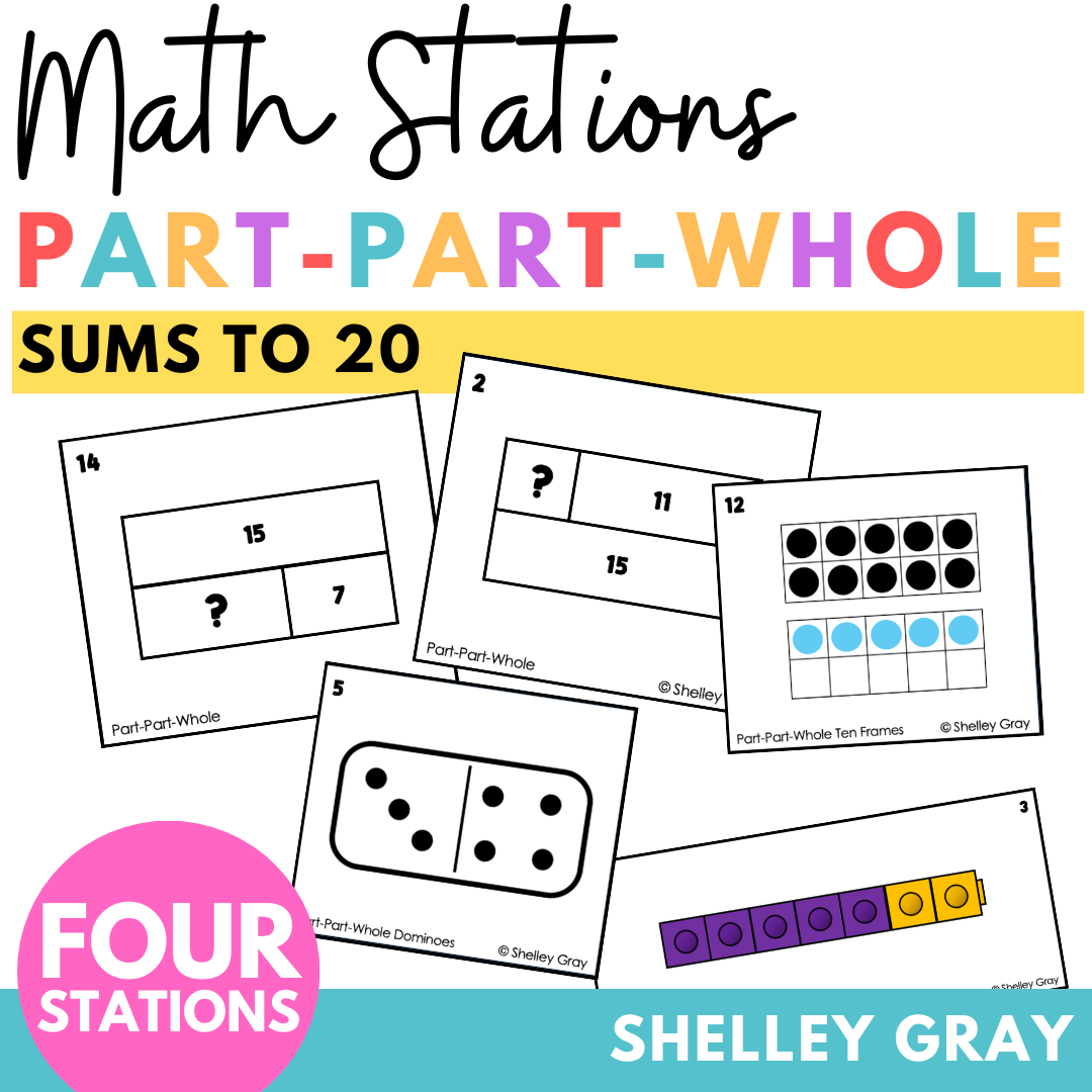Part-Part-Whole Math Centers: Sums to 20 | With Visual Models