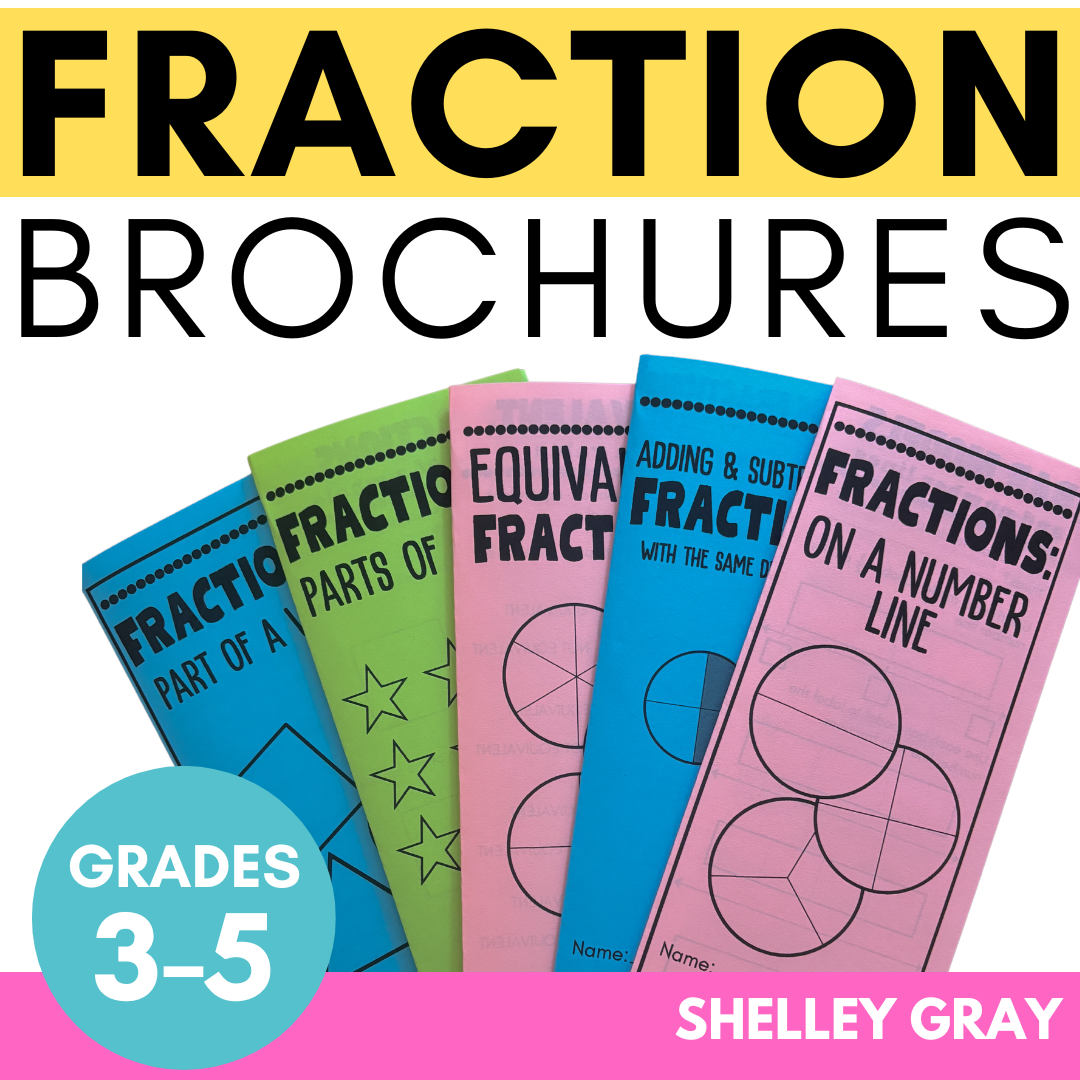 Fraction Brochures, a Fraction Worksheet Alternative for Review & Reinforcement