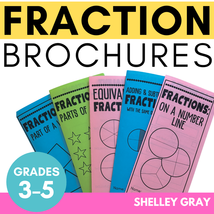 Fraction Brochures, a Fraction Worksheet Alternative for Review & Reinforcement