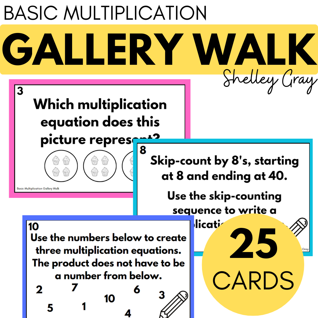 Multiplication Around the Room Gallery Walk for Basic Multiplication F ...