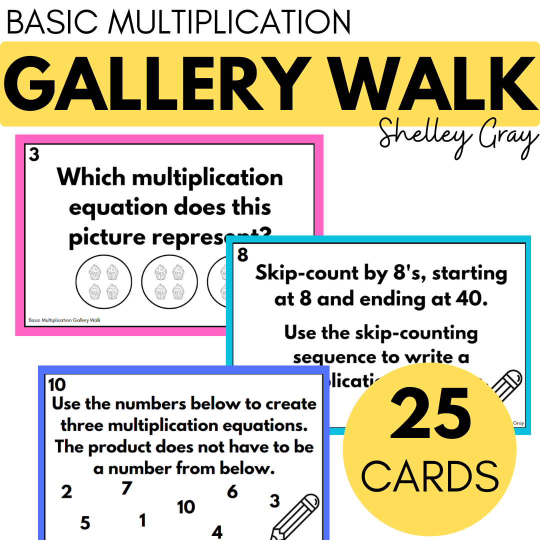 Multiplication Around the Room Gallery Walk for Basic Multiplication Facts