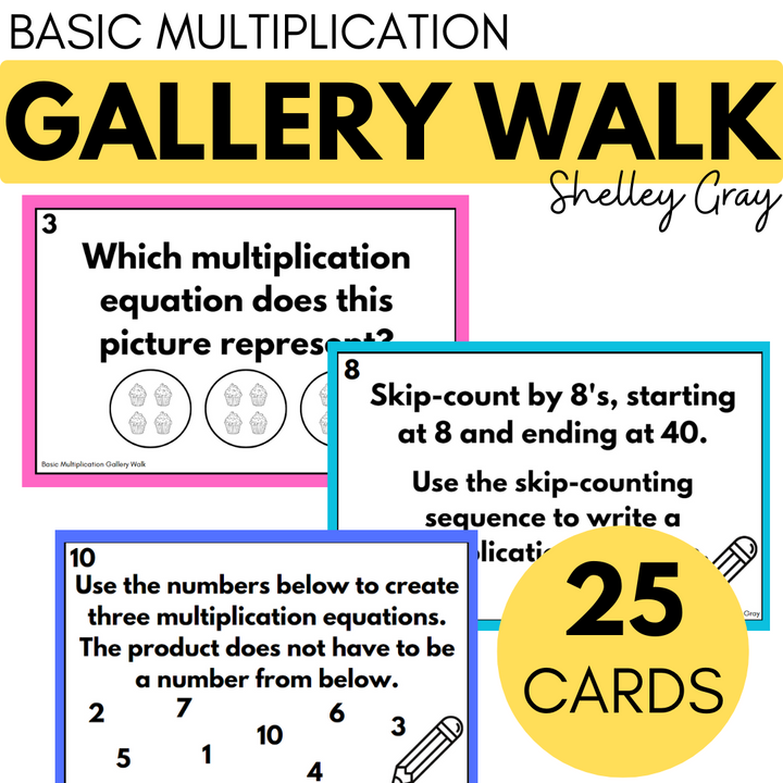 Multiplication Around the Room Gallery Walk for Basic Multiplication Facts