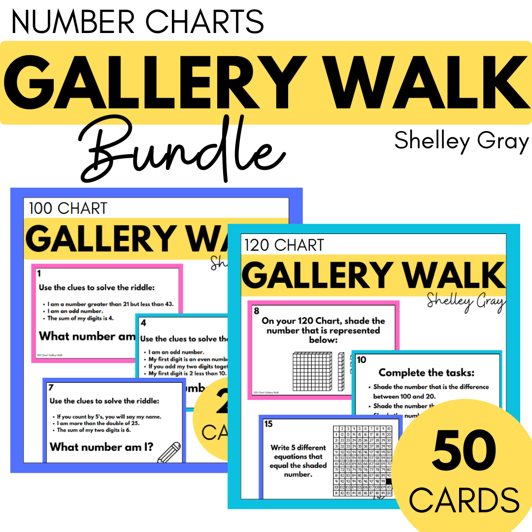 100 Chart and 120 Chart Around the Room Gallery Walk Bundle