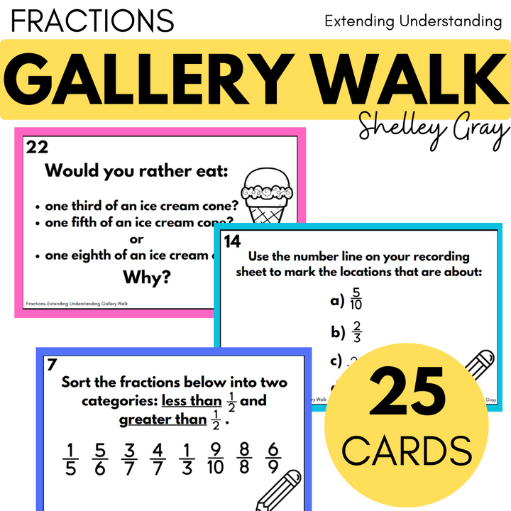 Fractions Around the Room Gallery Walk - Extending Understanding