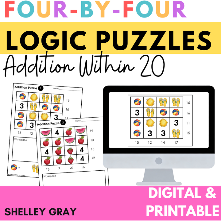 Addition & Subtraction Problem Solving to 20 Logic Puzzles | Critical Thinking