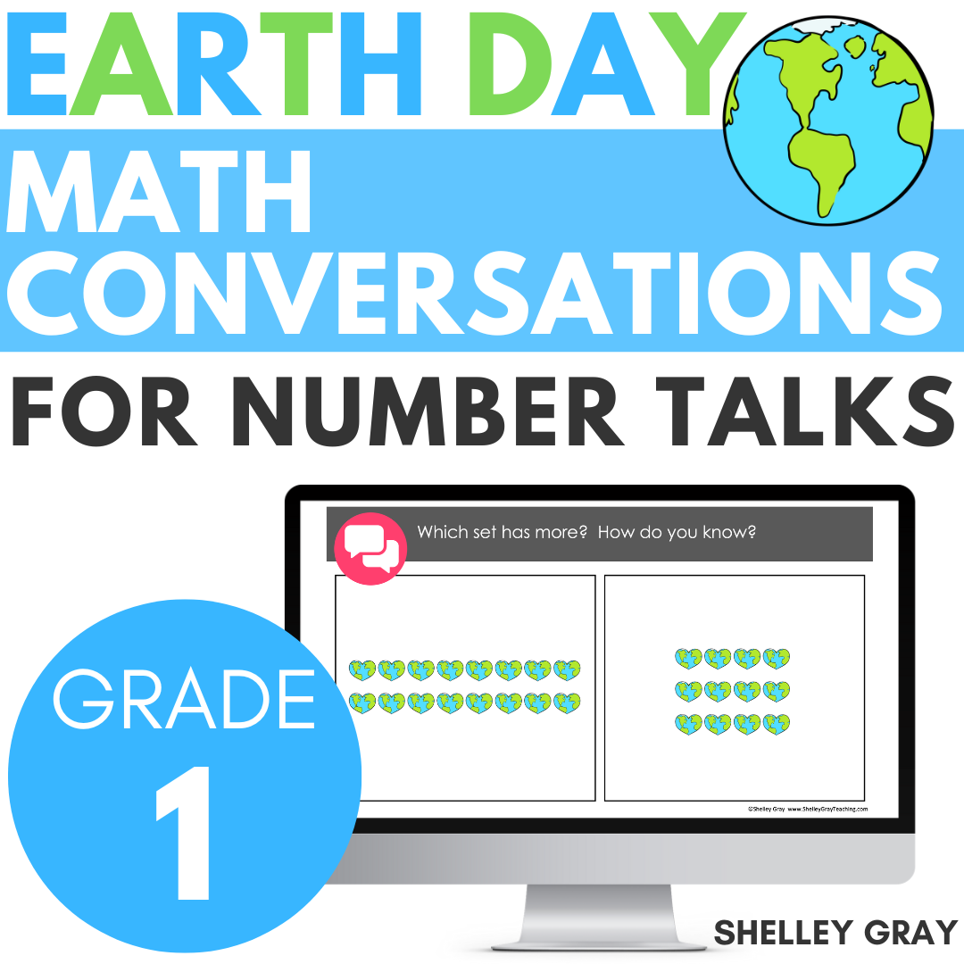 Earth Day Math Conversations for Number Talks, 1st Grade, 20 Number Talks