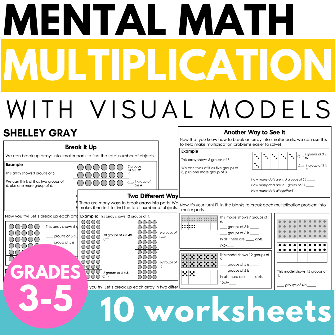 Mental Math Multiplication Worksheets: Connecting Related Facts Using ...