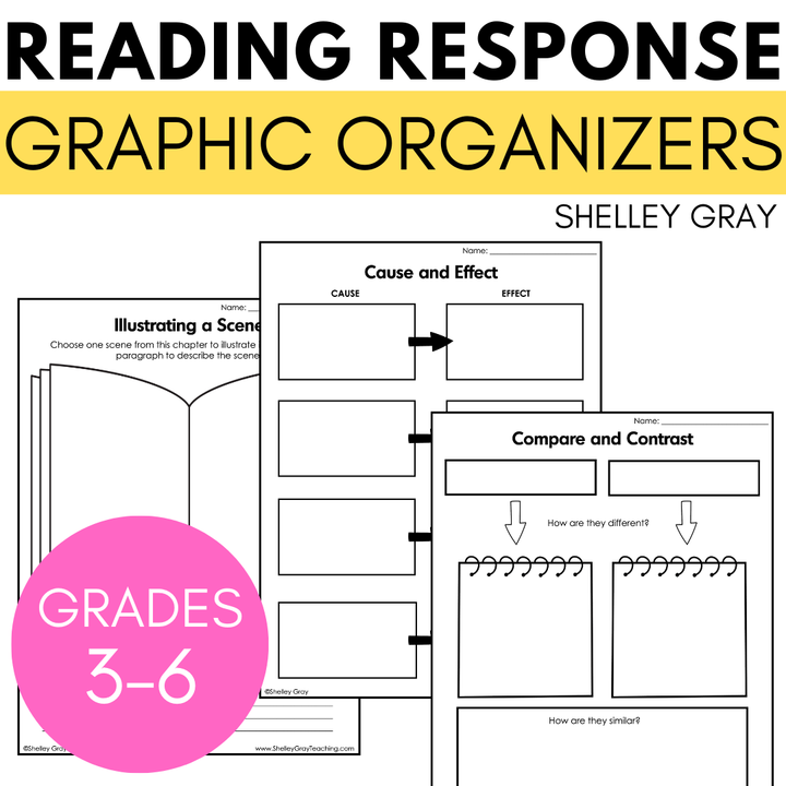 Reading Response Graphic Organizers for Any Book; Reading Activities