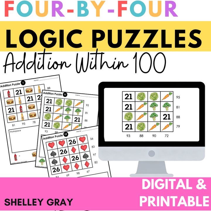 Addition & Subtraction Problem Solving to 100 Logic Puzzles | Critical Thinking