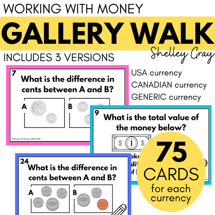 Money Activities - Around the Room Gallery Walk