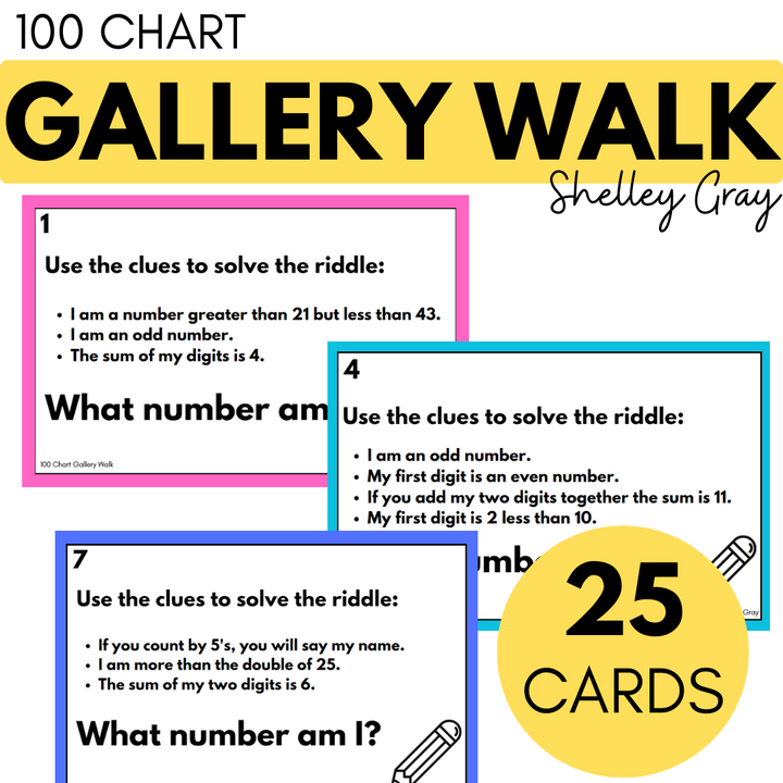 100 Chart Around the Room Gallery Walk