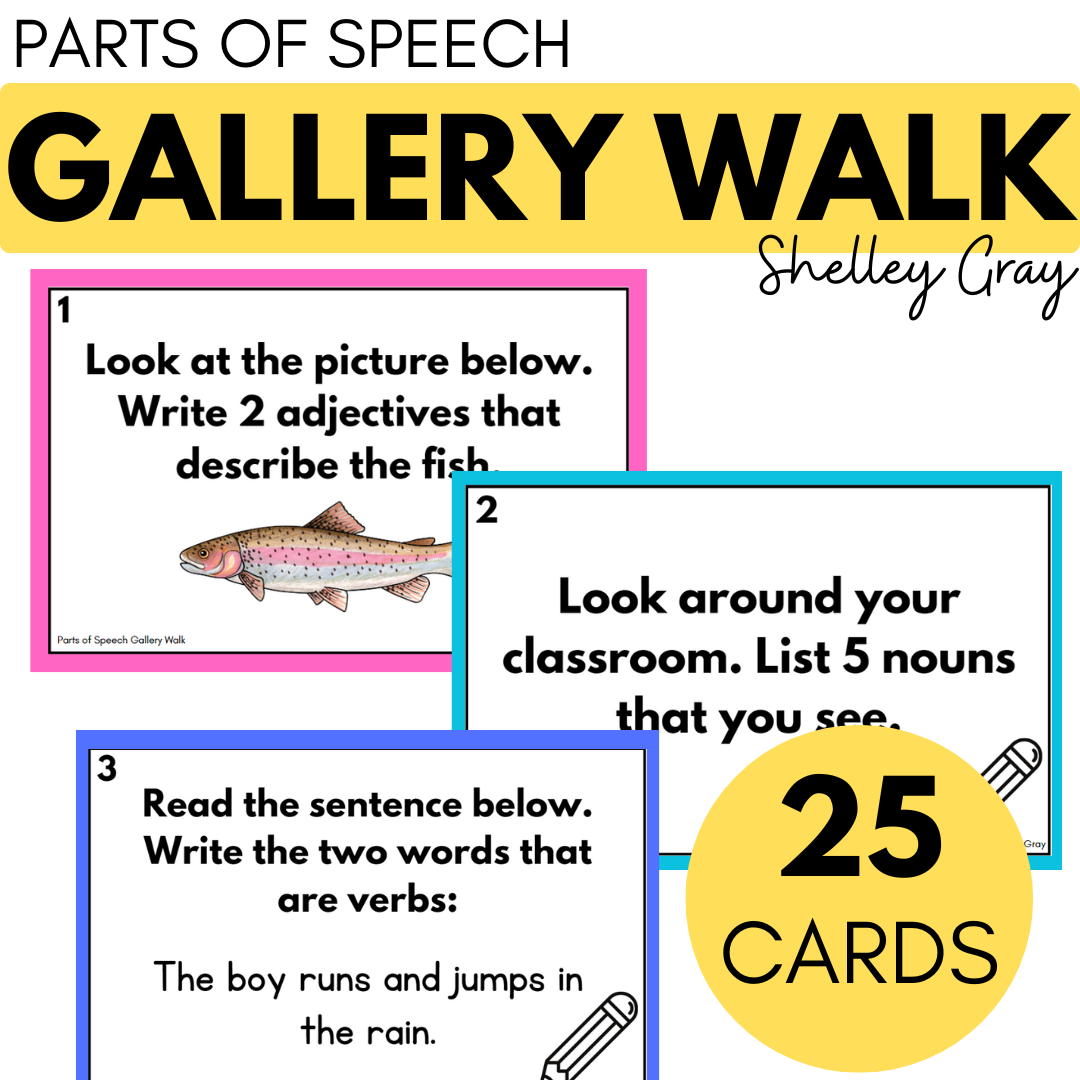 Parts of Speech Around the Room Gallery Walk Activity