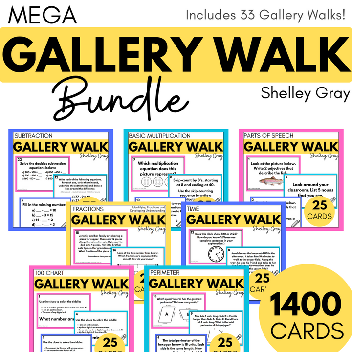 Gallery Walks Bundle for 3rd and 4th Grades