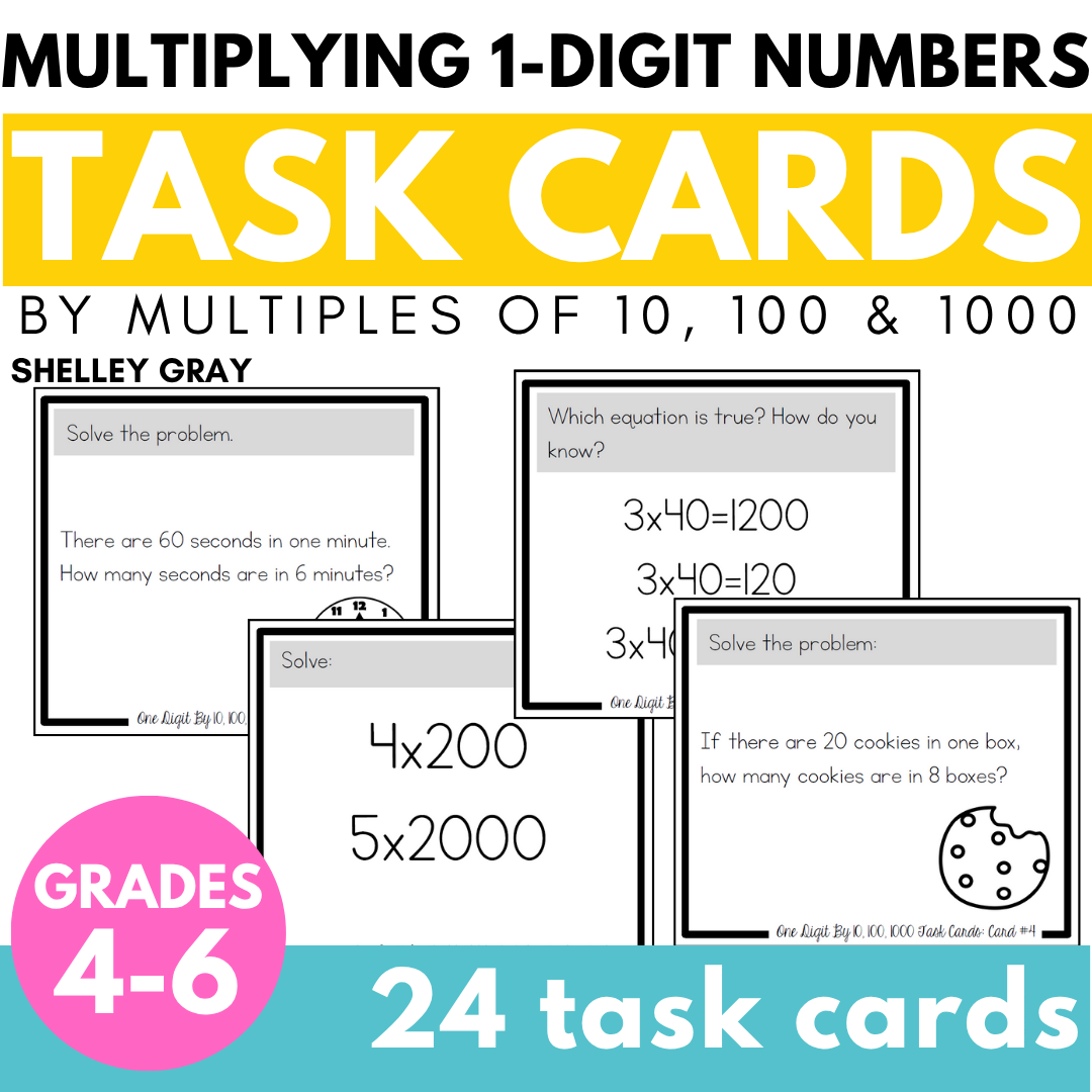 Multiplying 1-Digit Numbers by 10, 100, and 1000 - Multi-Digit Multiplication