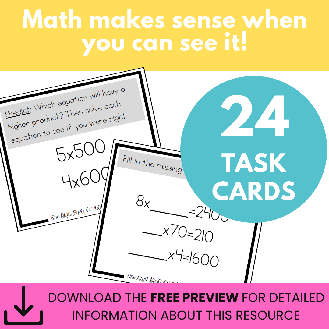 Multiplying 1-Digit Numbers by 10, 100, and 1000 - Multi-Digit Multiplication