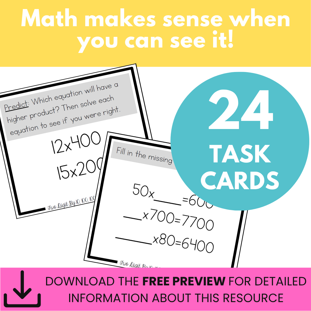 Multiplying 2 Digit Numbers by 10, 100, and 1000 - Multi-Digit Multiplication