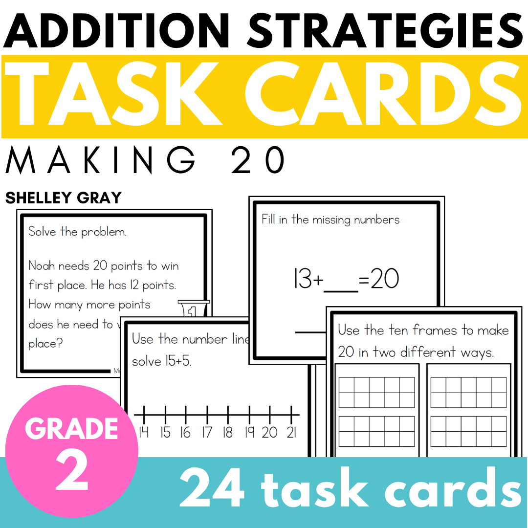 Addition Strategy Task Cards: Making Twenty Facts