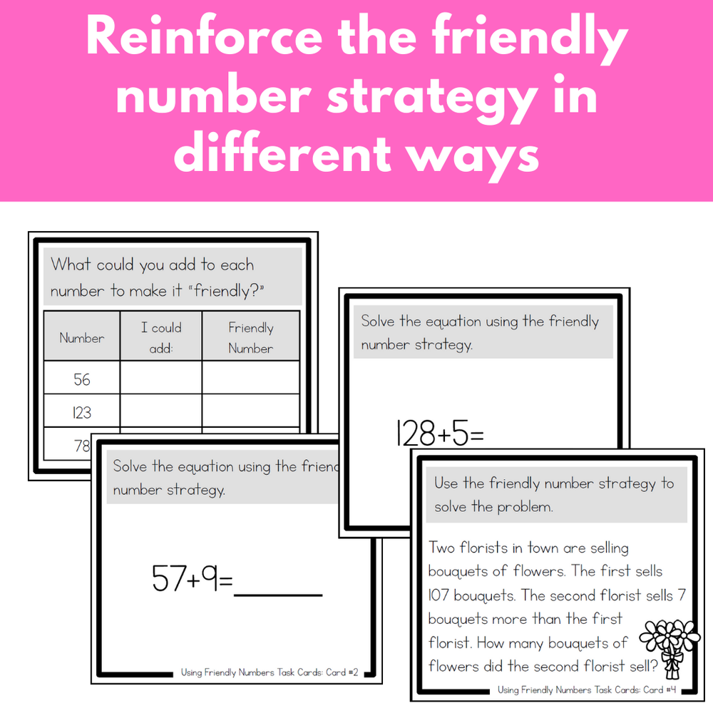 Addition Strategy Task Cards: Using Friendly Numbers (Third Grade) Shelley Gray Teaching Addition Strategy Task Cards: Using Friendly Numbers (Third Grade) Shelley Gray Teaching