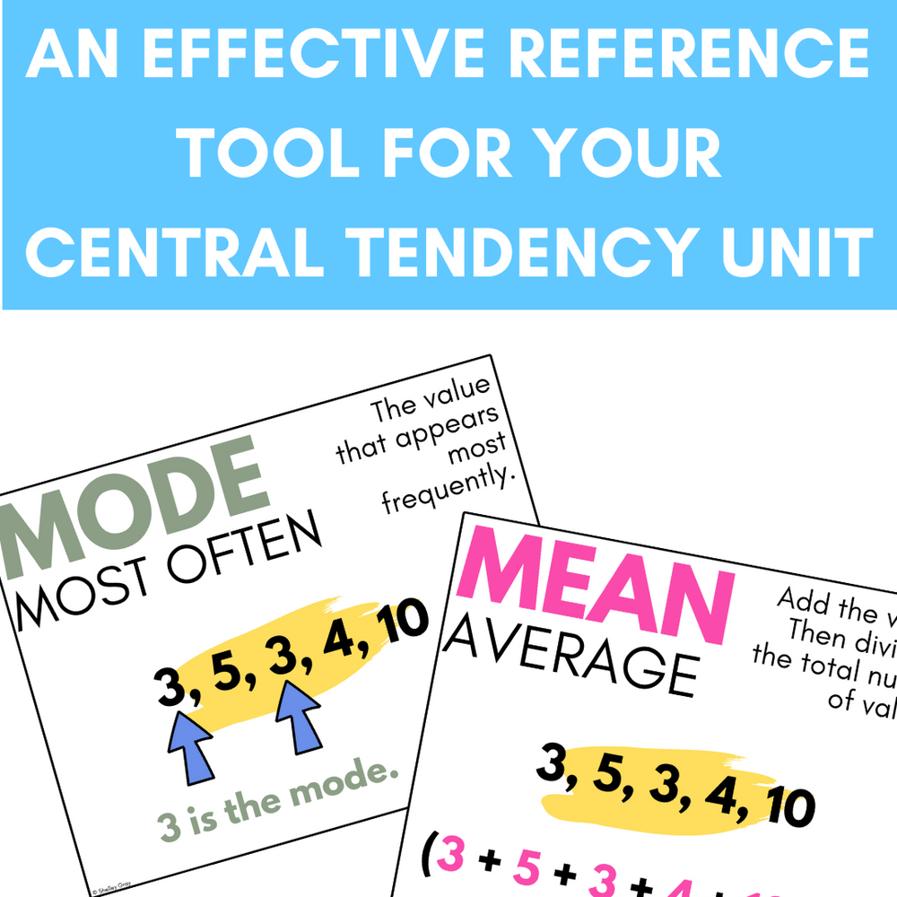 Meann Mean Median Mode Bundle – Shelley Gray Teaching