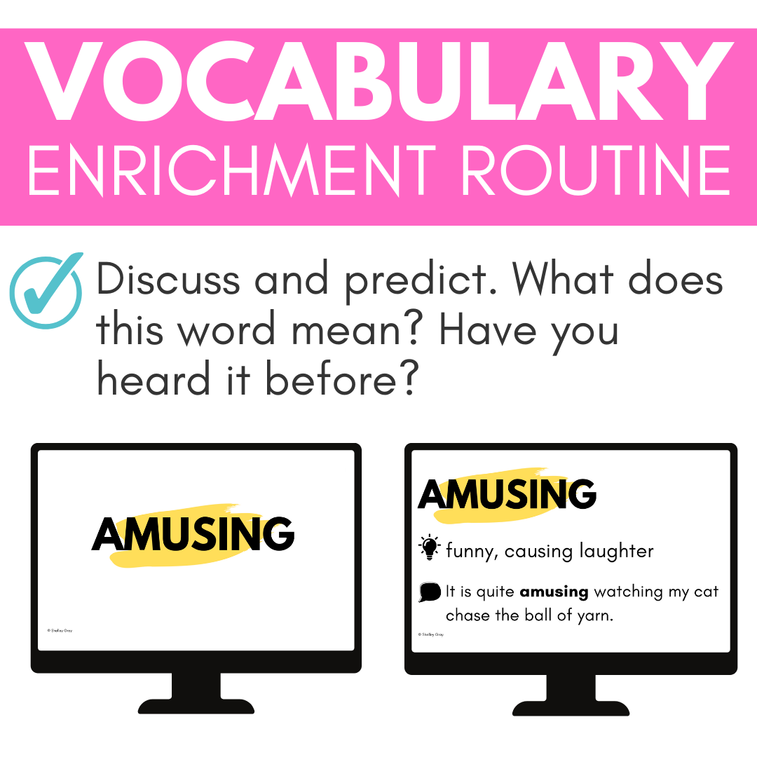 Building Vocabulary, Word of the Day or Words of the Week Complete Vocab Routine
