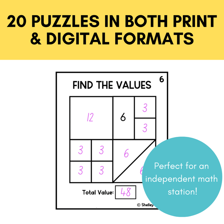Math Reasoning Puzzles to 50 | Grade 2–3 Problem Solving & Number Sense