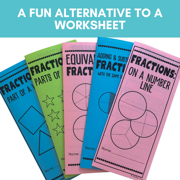 Fraction Brochures, a Fraction Worksheet Alternative for Review & Rein ...