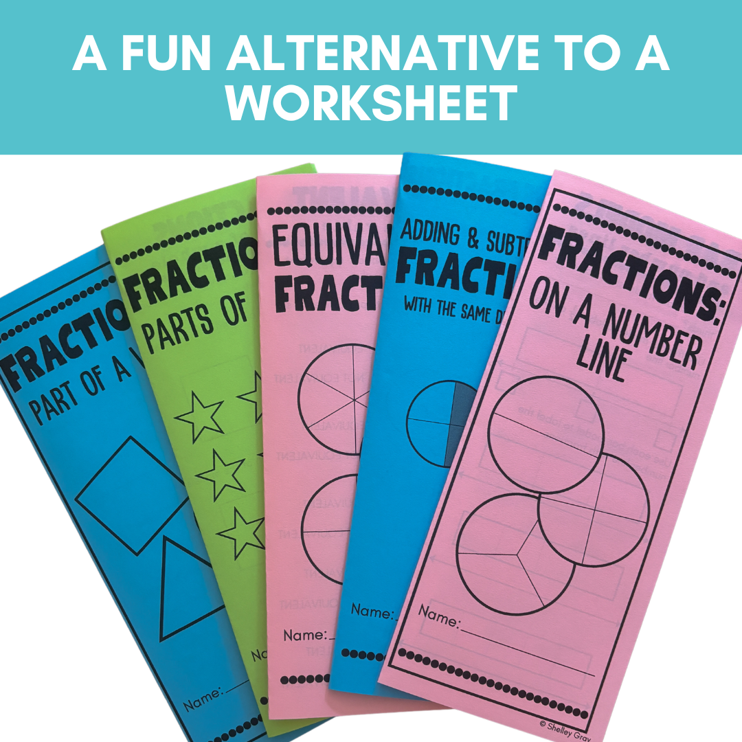 Fraction Brochures, a Fraction Worksheet Alternative for Review & Reinforcement