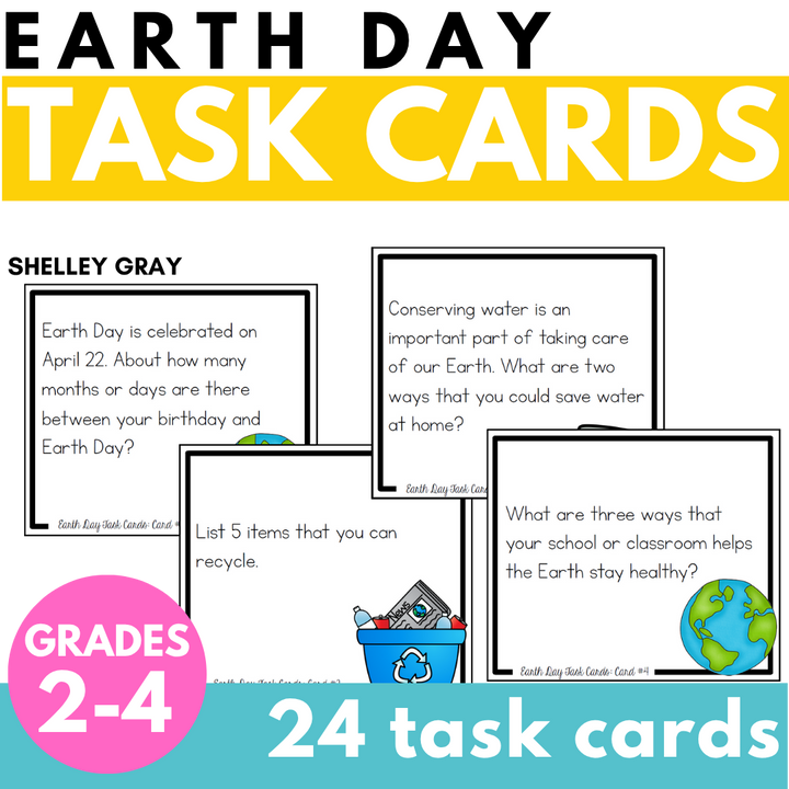 Earth Day Task Cards - April Center or Station Activity