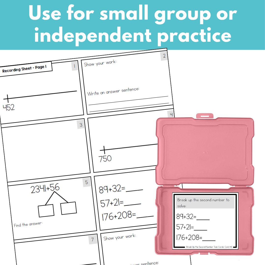 Addition Strategies Task Cards: Fourth Grade Bundle (Sums to 10,000)