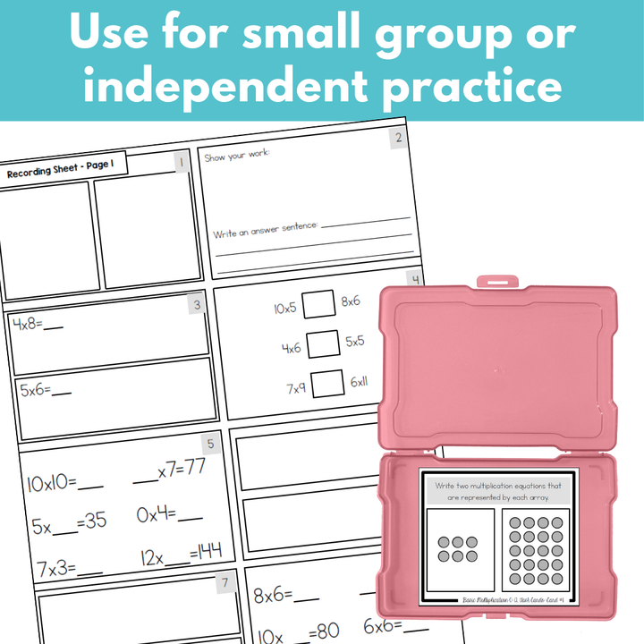 Multiplication Task Cards BUNDLE for Basic Facts