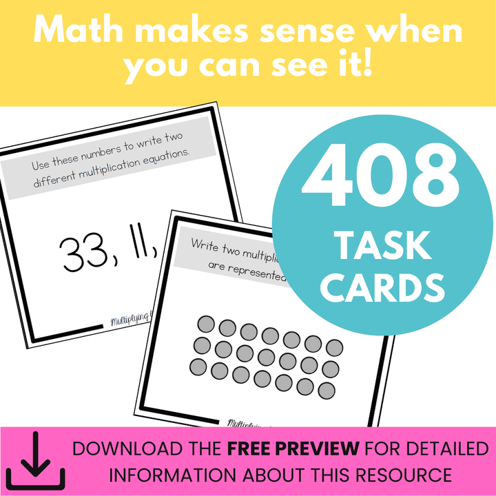 Multiplication Task Cards BUNDLE for Basic Facts