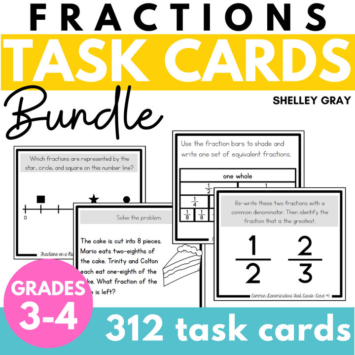 Fractions Task Cards: The Big Bundle