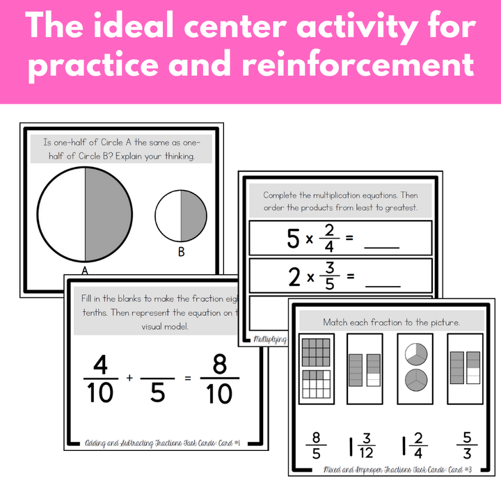 Fractions Task Cards: The Big Bundle