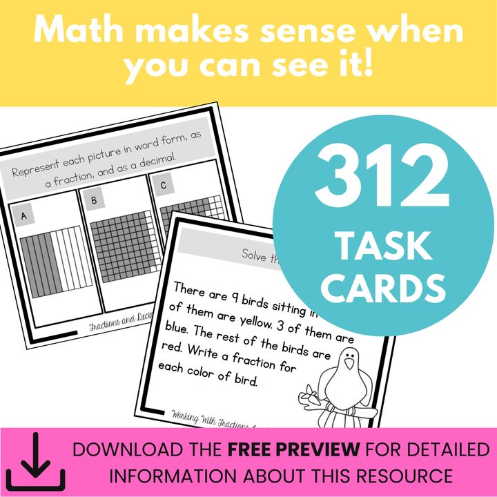 Fractions Task Cards: The Big Bundle