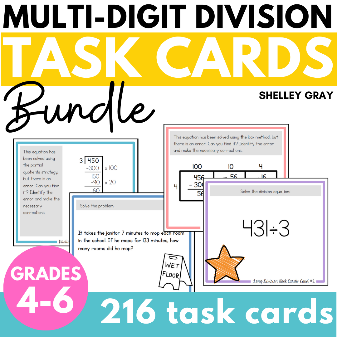 Long Division Task Cards: The Big Bundle