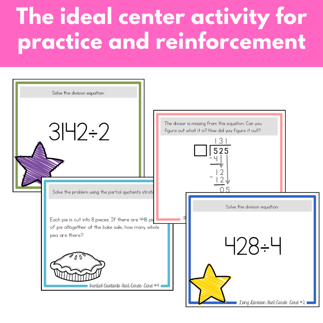 Long Division Task Cards: The Big Bundle