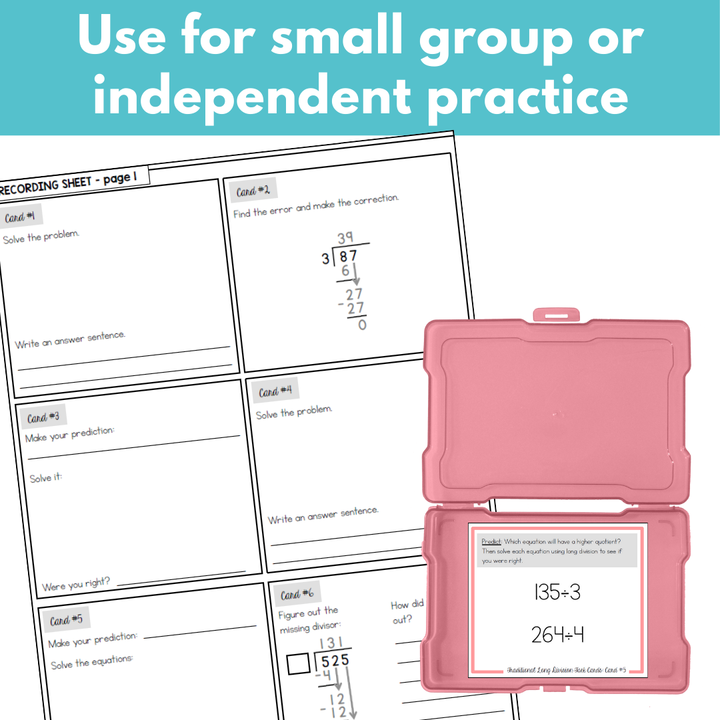Long Division Task Cards: The Big Bundle