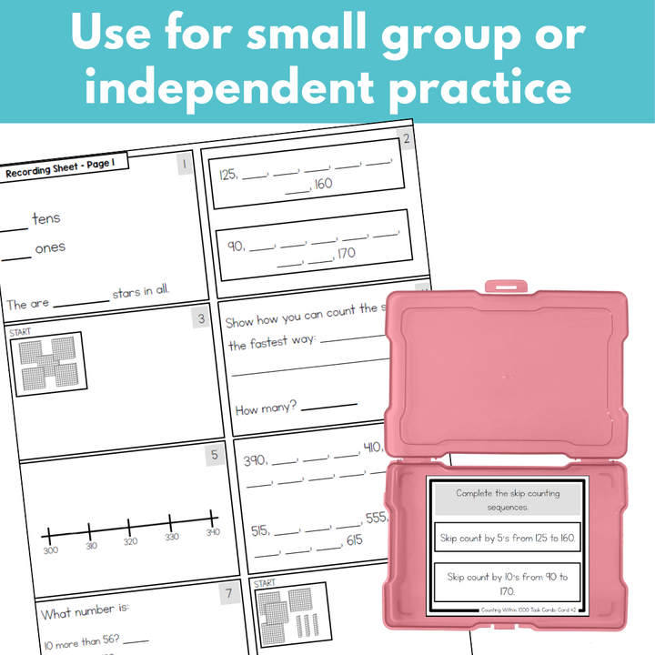 2nd Grade Place Value Task Cards - Numbers to 1,000