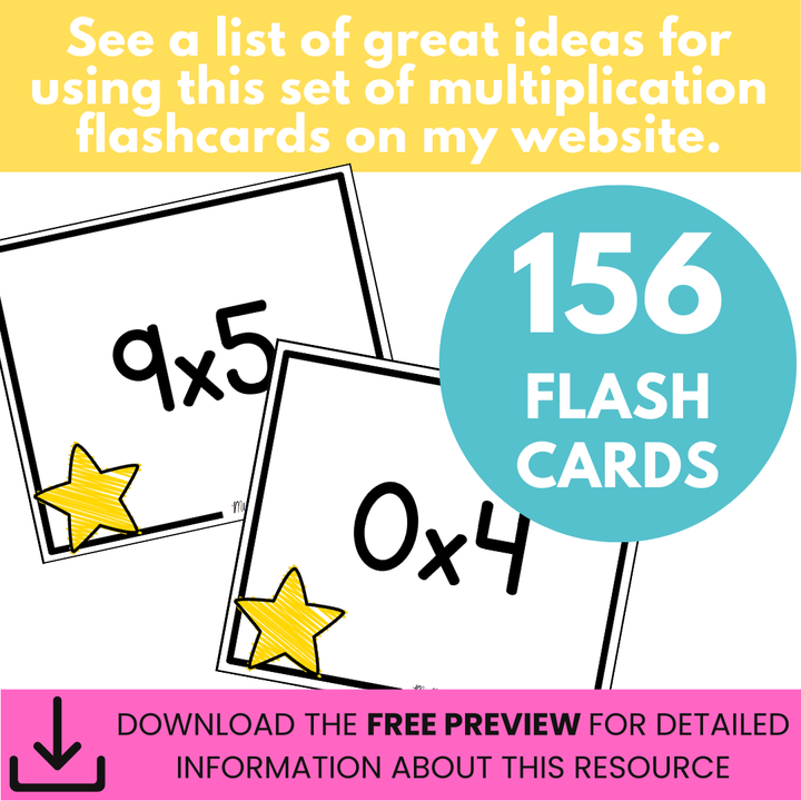 Basic Multiplication Facts Flashcards