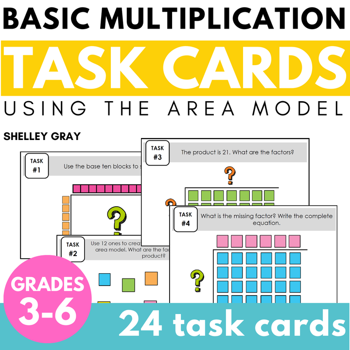 Area Model for Basic Multiplication Facts | Using Base Ten Blocks