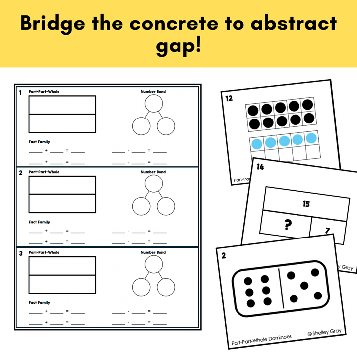 Part-Part-Whole Math Centers: Sums to 20 | With Visual Models