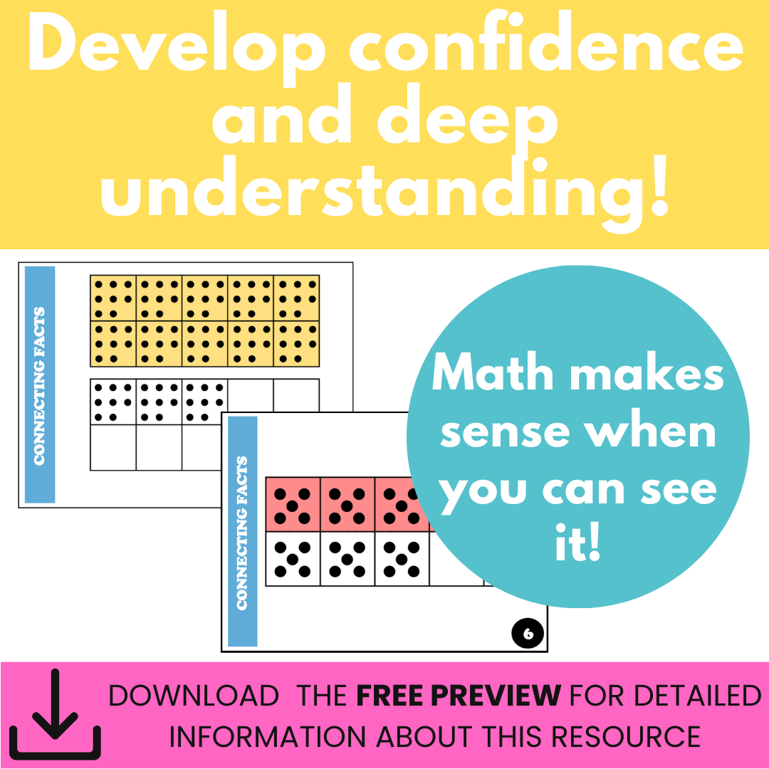 Mental Math Multiplication Task Cards: Connecting Related Facts Using Ten Frames