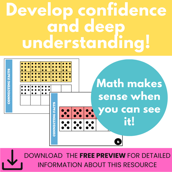Mental Math Multiplication Task Cards: Connecting Related Facts Using Ten Frames