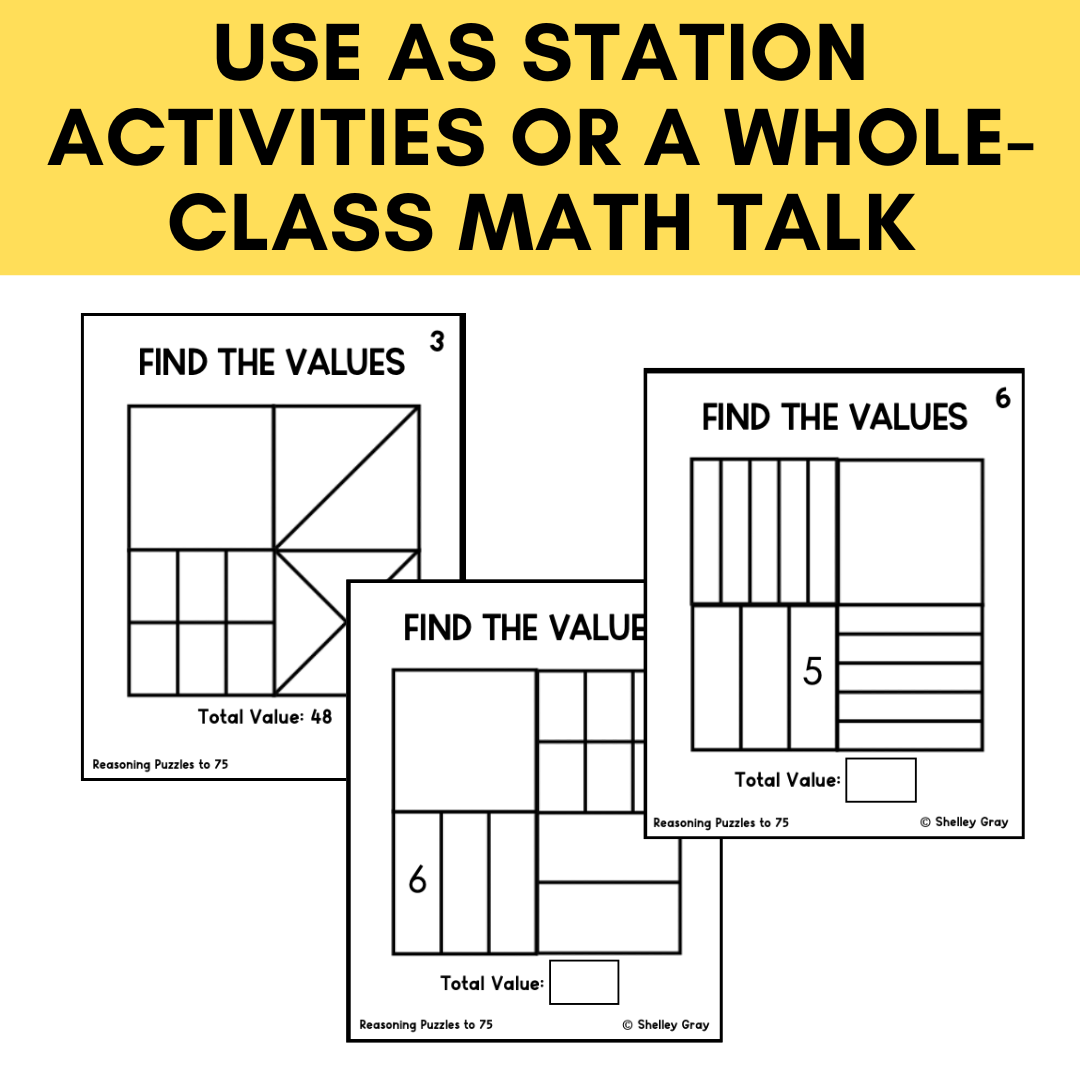 Math Reasoning Puzzles to 75 | Grade 2–3 Problem Solving & Number Sense